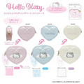 Hello Kitty 珠光菱格皮質愛心化妝包 (Y2K天使款)_1