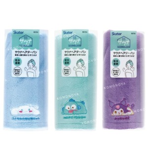 Sanrio 三麗鷗 SKATER 絨毛吸水髮帽 BSTB1 (刺繡趴姿款) 酷洛米 大耳狗 漢頓