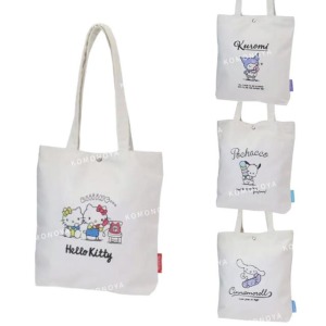 Sanrio 三麗鷗 棉質直式肩背袋 (生活姓名款) Kitty 酷洛米 大耳狗 帕恰狗