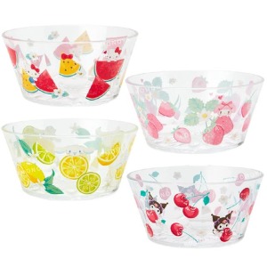 Sanrio 三麗鷗 壓克力透明寬口碗 (夏日水果 炎夏企劃) Kitty 大耳狗