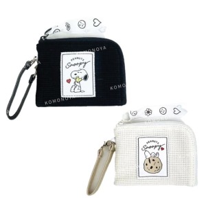 史努比 L型開口伸縮票卡零錢包 (標籤款)