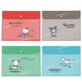 Sanrio 三麗鷗 扣式A5透明文件夾 (生活款) Kitty 酷洛米 大耳狗 帕恰狗