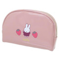 Miffy 米飛兔 亮皮半圓化妝包 (草莓款)
