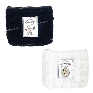 史努比 爆米花布質扁平化妝包 (標籤款)