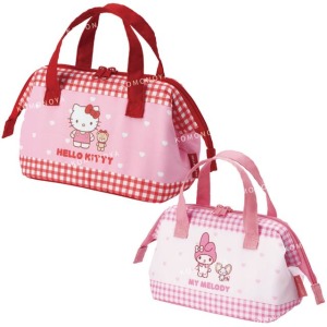 SKATER 三麗鷗 梯形保冷便當袋 KGA0 (格紋款) Kitty 美樂蒂