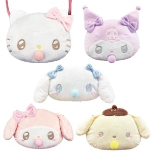 Sanrio 三麗鷗 造型玩偶斜背包 (大頭 嬰兒款) Kitty 酷洛米 人魚漢頓