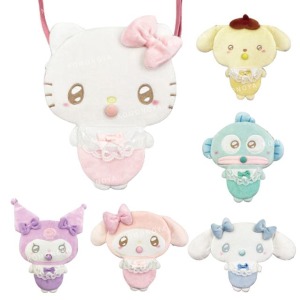 Sanrio 三麗鷗 造型玩偶斜背包 (嬰兒款) Kitty 酷洛米 人魚漢頓