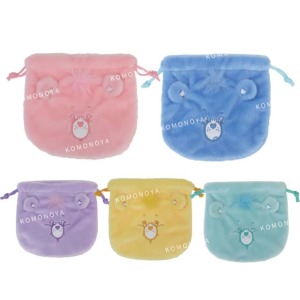 Care Bear 絨毛大臉造型束口袋 (彩虹色)