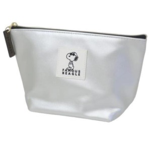 Snoopy 史努比 皮質船型收納包 (銀色墨鏡款)