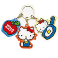 Hello Kitty 50週年紀念 三連壓克力鑰匙圈 (經典紅藍配色)_2