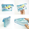 飛天小女警 PVC雙袋透明化妝包 (名字款) 花花 泡泡 毛毛_2