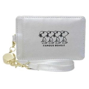 Snoopy 史努比 皮質伸縮票卡包 (銀色墨鏡款)