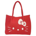 Sanrio 三麗鷗 Hello Kitty 針織肩背包 M (大臉款)_7