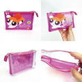 飛天小女警 PVC雙袋透明化妝包 (名字款) 花花 泡泡 毛毛_1