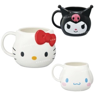 SKATER 三麗鷗 造型陶瓷馬克杯 390ml CHMGD4 (大臉款) Kitty 酷洛米 大耳狗