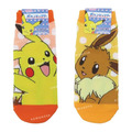 Pokemon 寶可夢 成人棉質踝襪 23-25cm (圓點款) 皮卡丘 伊布