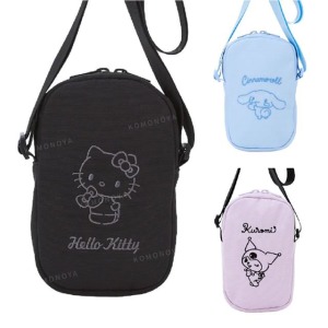 Sanrio 三麗鷗 防潑水斜背手機包 (轉身刺繡款) Kitty 大耳狗 酷洛米