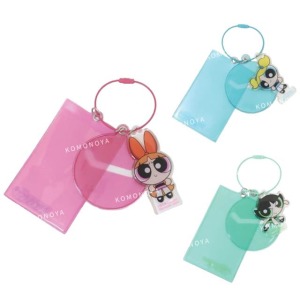 飛天小女警 壓克力吊飾小卡徽章收納包 (動作款) 花花 泡泡 毛毛