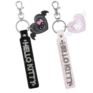 【限購】Sanrio 三麗鷗 Hello Kitty 皮質姓名鑰匙圈 (Angel❤Devil)