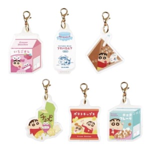 蠟筆小新 迷你壓克力吊飾三入組 (食物款)