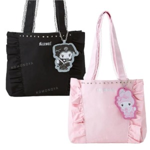 【限購】Sanrio 三麗鷗 美樂蒂 酷洛米 棉質窗口肩背包 (Twins☆雙生偶像)