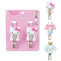 Sanrio 三麗鷗 矽膠造型鐵勾夾2入組 (好友款) Kiity 美樂蒂 大耳狗