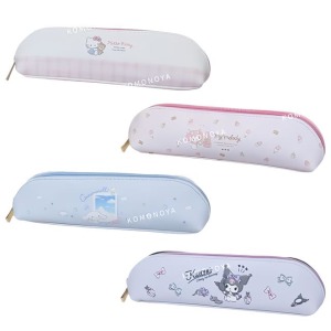 Sanrio 三麗鷗 皮質細長型拉鍊筆袋 (雙面圖案款) Kitty 美樂蒂 酷洛米 大耳狗