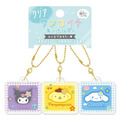 Sanrio 三麗鷗 復古千鳥格 三連磁吸鑰匙圈 (Y2K) Kitty 美樂蒂 酷洛米 布丁狗 大耳狗 帕恰狗_3