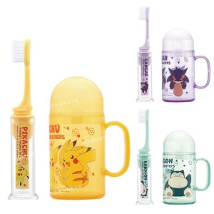 SKATER 寶可夢 旅行牙刷牙杯組 TRKS1 (動作款) 皮卡丘 卡比獸 耿鬼