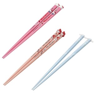 SKATER 三麗鷗 立體造型竹筷 21cm AND45 (大頭款) Kitty 美樂蒂