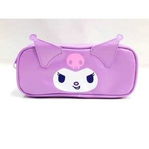Sanrio 三麗鷗 酷洛米 皮革拉鍊筆袋 (大臉款)