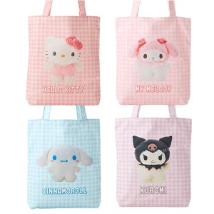 Sanrio 三麗鷗 棉質直式肩背袋 (3D人物系列) Kitty 大耳狗 酷洛米