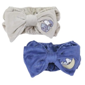 史努比 絨毛造型吸水髮帶 (大蝴蝶結款)