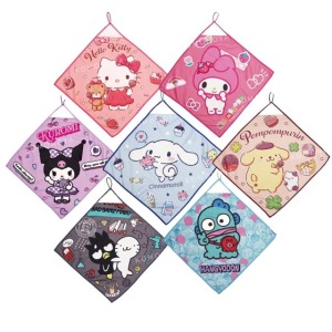 Sanrio 三麗鷗 方形擦手巾 (動作款) Kitty 酷洛米 人魚漢頓