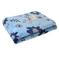 嚕嚕米 絨毛毛毯 100x70cm (藍滿版花朵款)_2