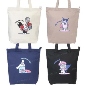 Sanrio 三麗鷗 棉質直式肩背袋 (遮臉款) Kitty 大耳狗 酷洛米