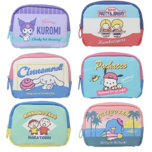 Sanrio 三麗鷗 皮質拉鍊收納包 (復古系列) 酷洛米 人魚漢頓 大寶