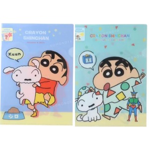 蠟筆小新 A4 三層分類資料夾 (小新小白)