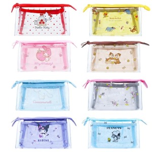 三麗鷗 迪士尼 史努比 PVC透明雙層筆袋 (滿版動作款)