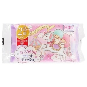 Sanrio 三麗鷗 雙子星 除菌濕紙巾包25抽 2入組 (獨角獸)
