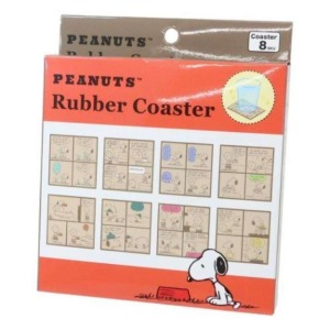 Snoopy 史努比 橡膠杯墊 (四格漫畫款) 八款隨機出貨