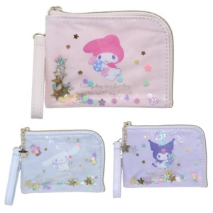 Sanrio 三麗鷗 皮質流沙伸縮票卡包 (抱糖果款) 美樂蒂 酷洛米 大耳狗