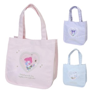 Sanrio 三麗鷗 棉質流沙手提午餐袋 (抱糖果款) 美樂蒂 酷洛米 大耳狗