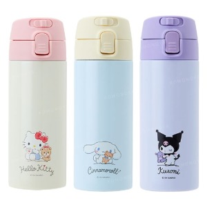 Sanrio 三麗鷗 彈蓋不鏽鋼保溫瓶 370ml OSB370 (動作款) Kitty 大耳狗