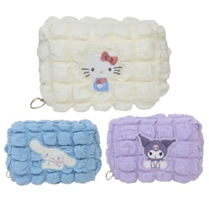 Sanrio 三麗鷗 爆米花化妝包 (側坐款) Kitty 酷洛米 大耳狗