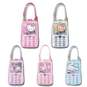 Sanrio 三麗鷗 皮質手機造型斜背手機包 (平成學院款) Kitty 美樂蒂 酷洛米 大耳狗