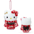 【限購】Sanrio 三麗鷗 絨毛玩偶吊飾 (和服款) Kitty 美樂蒂 大耳狗 酷洛米_1