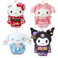 【限購】Sanrio 三麗鷗 絨毛玩偶吊飾 (和服款) Kitty 美樂蒂 大耳狗 酷洛米