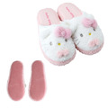 Sanrio 三麗鷗 成人絨毛造型室內拖鞋 25cm (大臉 冬日特輯) Kitty 酷洛米_1