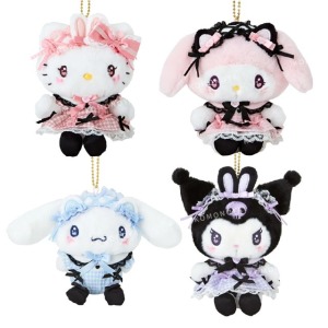 【限購】Sanrio 三麗鷗 絨毛玩偶吊飾 (緞帶風格) Kitty 美樂蒂 大耳狗 酷洛米